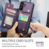 Samsung Galaxy A36 Caseme C22-etui RFID-kortpung - lilla