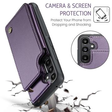 Samsung Galaxy A36 Caseme C22-etui RFID-kortpung - lilla