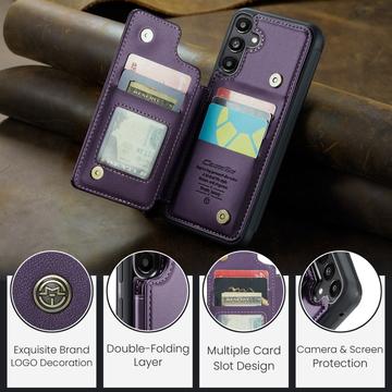 Samsung Galaxy A36 Caseme C22-etui RFID-kortpung - lilla