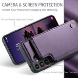Samsung Galaxy A36 Caseme C22-etui RFID-kortpung - lilla
