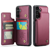 Samsung Galaxy A36 Caseme C22-etui RFID-kortpung - rød
