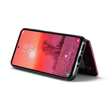 Samsung Galaxy A36 Caseme C22-etui RFID-kortpung - rød