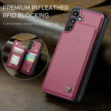 Samsung Galaxy A36 Caseme C22-etui RFID-kortpung - rød