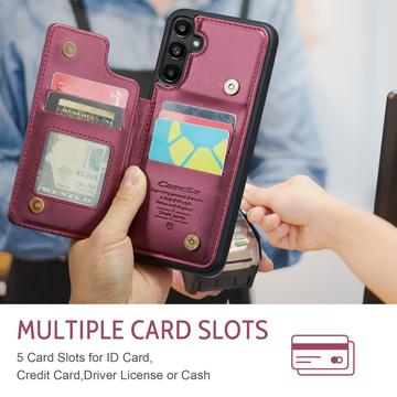 Samsung Galaxy A36 Caseme C22-etui RFID-kortpung - rød