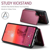 Samsung Galaxy A36 Caseme C22-etui RFID-kortpung - rød