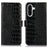 Samsung Galaxy A36 Crocodile Series Læderpung med RFID - Sort
