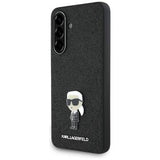 Samsung Galaxy A36 Karl Lagerfeld Fixed Glitter Metal Ikonik Cover - Sort