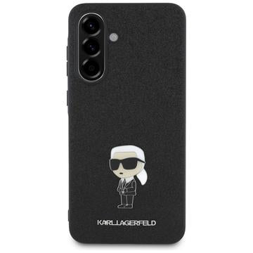Samsung Galaxy A36 Karl Lagerfeld Fixed Glitter Metal Ikonik Cover - Sort