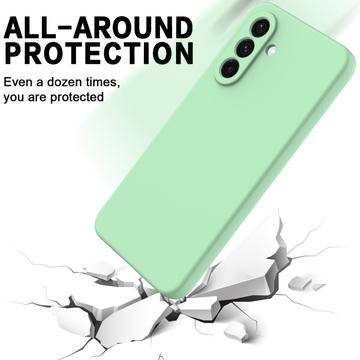 Samsung Galaxy A36 Flydende silikone cover med håndrem - grøn