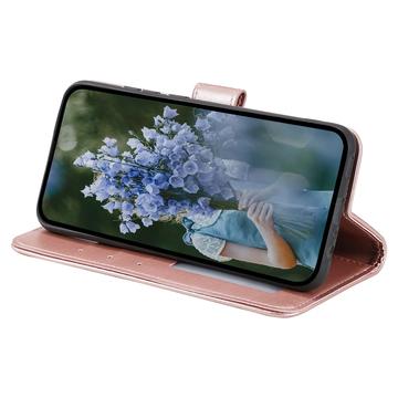 Samsung Galaxy A36 Mandala Series Etui med Pung - Rødguld
