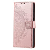 Samsung Galaxy A36 Mandala Series Etui med Pung - Rødguld