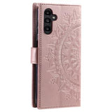 Samsung Galaxy A36 Mandala Series Etui med Pung - Rødguld