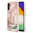 Samsung Galaxy A36 Marmormønster Galvaniseret IMD TPU Cover - Pink