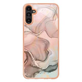 Samsung Galaxy A36 Marmormønster Galvaniseret IMD TPU Cover - Pink