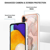 Samsung Galaxy A36 Marmormønster Galvaniseret IMD TPU Cover - Pink