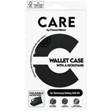 Samsung Galaxy A36 PanzerGlass Care Feature Pung etui med stativ - Sort