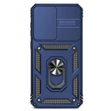 Samsung Galaxy A36 Roterende Ring Hybrid Cover med Kameraskjold - Blå