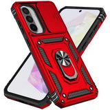 Samsung Galaxy A36 Roterende Ring Hybrid Cover med Kameraskjold - Rød