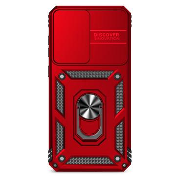 Samsung Galaxy A36 Roterende Ring Hybrid Cover med Kameraskjold - Rød