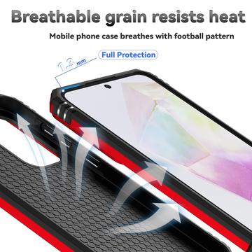 Samsung Galaxy A36 Roterende Ring Hybrid Cover med Kameraskjold - Rød