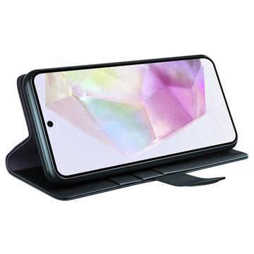 Samsung Galaxy A36/A56 Læderpung med Stativ - Sort