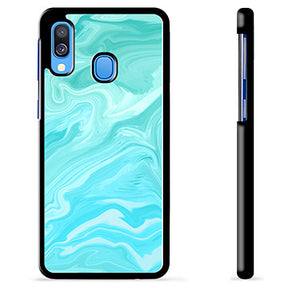 Samsung Galaxy A40 Beskyttende Cover - Blå Marmor