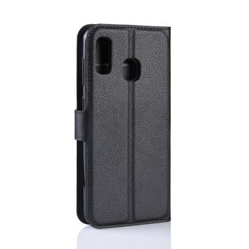 Samsung Galaxy A40 Pung Taske med Magnetisk Lukning - Sort
