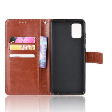 Samsung Galaxy A51 Pung Taske med Magnetisk Lukning - Brun
