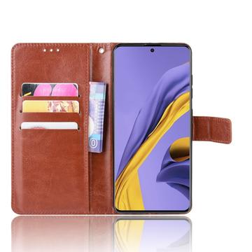 Samsung Galaxy A51 Pung Taske med Magnetisk Lukning - Brun