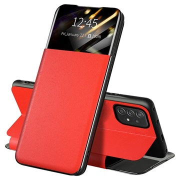 Samsung Galaxy A52 5G, Galaxy A52s Front Smart View Flip Cover - Rød