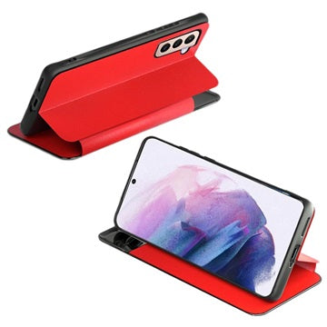 Samsung Galaxy A52 5G, Galaxy A52s Front Smart View Flip Cover - Rød
