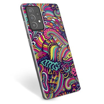 Samsung Galaxy A52 5G, Galaxy A52s TPU Cover - Abstrakte Blomster
