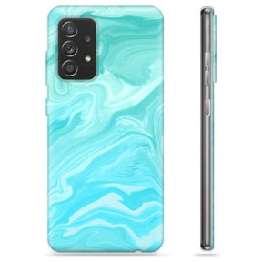 Samsung Galaxy A52 5G, Galaxy A52s TPU Cover - Blå Marmor