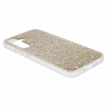 Samsung Galaxy A54 5G Glitter Flakes TPU Cover - Guld