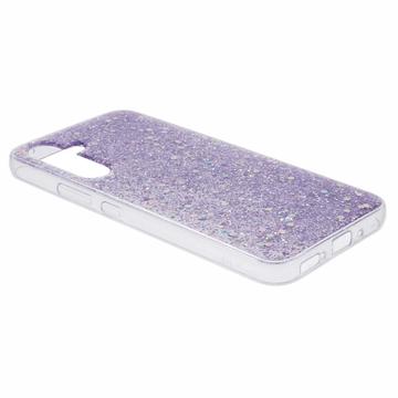 Samsung Galaxy A54 5G Glitter Flakes TPU Cover - Lilla