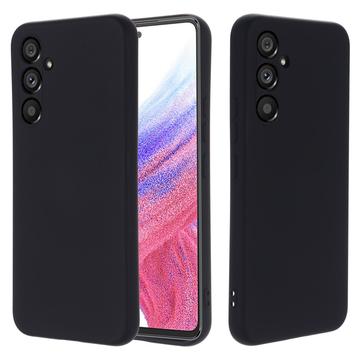 Samsung Galaxy A54 5G Liquid Silikone Cover med Strop - Sort