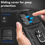 Samsung Galaxy A54 5G Roterende Ring Hybrid Cover med Kameraskjold - Sort