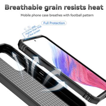 Samsung Galaxy A54 5G Roterende Ring Hybrid Cover med Kameraskjold - Sort
