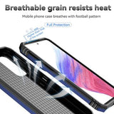 Samsung Galaxy A54 5G Roterende Ring Hybrid Cover med Kameraskjold - Blå