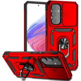 Samsung Galaxy A54 5G Roterende Ring Hybrid Cover med Kameraskjold - Rød
