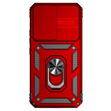 Samsung Galaxy A54 5G Roterende Ring Hybrid Cover med Kameraskjold - Rød
