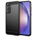 Samsung Galaxy A55 Børstet TPU Cover - Karbonfiber - Sort