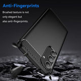 Samsung Galaxy A55 Børstet TPU Cover - Karbonfiber - Sort