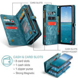 Samsung Galaxy A55 Caseme 008 2-i-1 Multifunktionel Pung - Blå