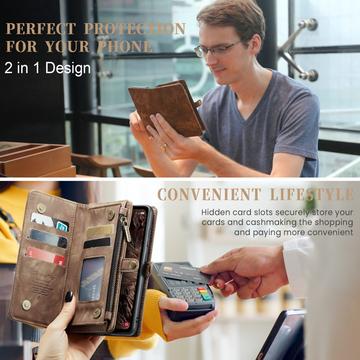 Samsung Galaxy A55 Caseme 008 2-i-1 Multifunktionel Pung - Brun