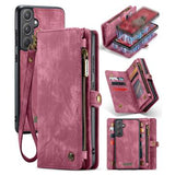 Samsung Galaxy A55 Caseme 008 2-i-1 Multifunktionel Pung - Rød
