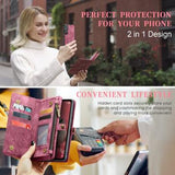 Samsung Galaxy A55 Caseme 008 2-i-1 Multifunktionel Pung - Rød