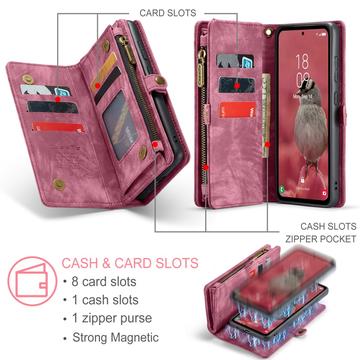 Samsung Galaxy A55 Caseme 008 2-i-1 Multifunktionel Pung - Rød