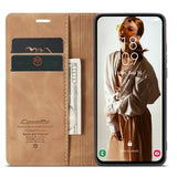 Samsung Galaxy A55 Caseme 013 Series Pung - Brun
