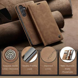 Samsung Galaxy A55 Caseme 013 Series Pung - Brun